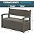 LHBGO 70 Gallon Storage Bench Deck Box for Patio Furniture with Armrest Bench Outdoor Storage