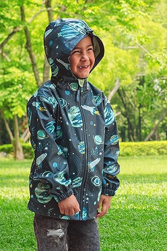 Image of Stephen Joseph, Boy Raincoat Waterproof Jacket Cotton Lined Hooded Outerwear for School Travel Sizes 2T-7 /8