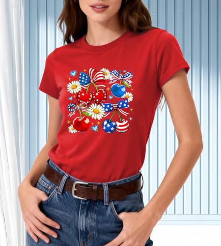 Image of 4th of July Floral American Flag Tank Top for Women Patriotic Sleeveless Apparel