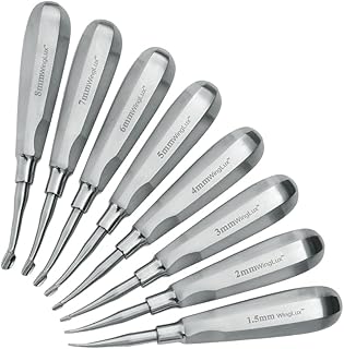 Winged Elevator Serrated Curved Standard Handle Set of 8