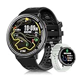 Rmana GPS Smart Watches for Men, 1.39' AMOLED Screen Smartwatch, Bluetooth Call/100+ Sport Modes/GPS/Compass/Heart Rrate/Blood Pressure, Fitness-Tracker, Smartwatch for Android iPhone(Gray& Black)