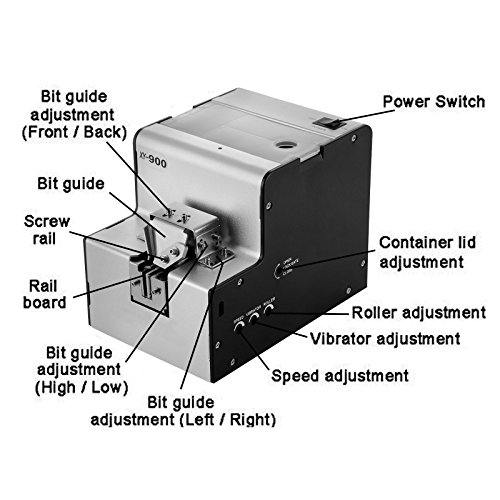 Happybuy Adjustable Screw Feeder Machine, Automatic screw Feeder Supplier, Screwdriver Feeder with Microcomputer Controlled Digital Display, Fit for Different Screw Types of Sizes from M1.0 to M5.0