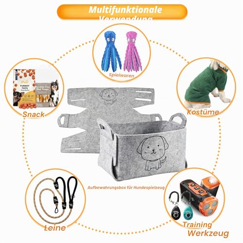 Ousiya 24-Stück Welpenspielzeug-Set, Welpenspielzeug zum Zahnen mit Aufbewahrungsbox, Hundespielzeug und quietschendes Hundespielzeug, Kauspielzeug für kleine und mittelgroße Hunde, zum Spielen
