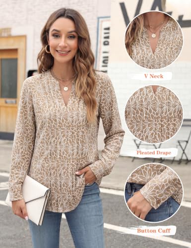 Image of Blooming Jelly Women's Long Sleeve Blouses Dressy Casual Business Work Tops