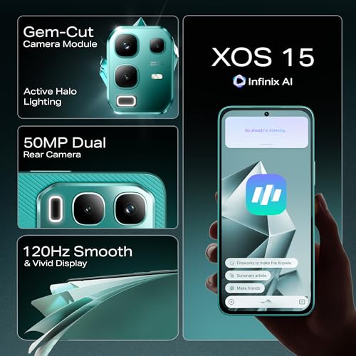 Image of Infinix Note 50x 5G+ (Sea Breeze Green, 8GB RAM, 128GB Storage) | MediaTek Dimensity 7300 | 5500mAh Solid Core Battery | Military Grade Durability (Without Offers)