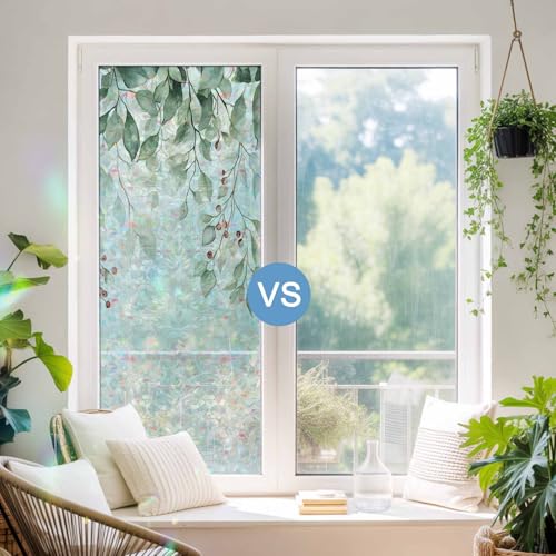 Película para ventana arcoíris con eucalipto 19.6 x 39.3 pulgadas miniatura 6