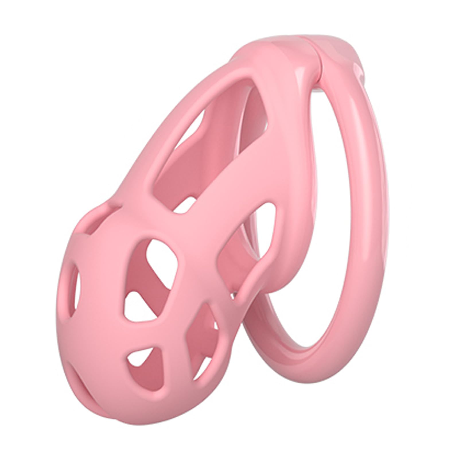 BDSMLOVE Jaula de castidad Jaula para pene Jaula de castidad con 4 anillos para testículos, cinturón de castidad Set de juguetes sexuales fetichistas para hombres (M)