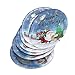 Platos de Papel de Navidad de 20 Piezas Platos de Cena Decorativos de Estilo Santa Claus para la Fiesta de Navidad Juego de Vajilla