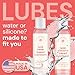 Bodyotics Water Based Lube - Versatile, Natural Feel - Toy and Silicone-Friendly for All Your Adventures - Water-Play & Edible - Made in USA - Personal Lube for Women, & Couples (4 Fl Oz)