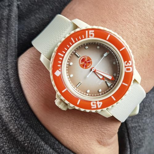 Image of 22 MM Watch Strap Replacement for Blancpain X Swatch with Hex Spanner Quick Release Silicone Watch Band Compatible with Bioceramic SCUBA Fifty Fathoms