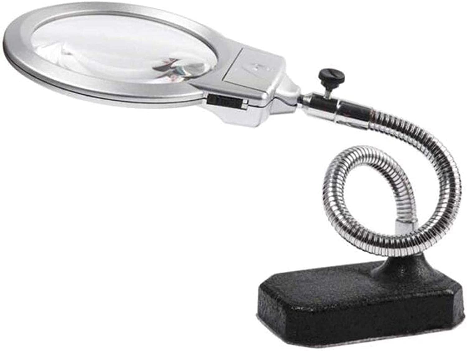 asdchZen Magnifier Desktop Magnifier Lamp With Led Light Led Magnifying Lamp Folding Magnifying Glass Desktop Lamp 2.25X 5X Magnification Adjustable Swivel Arm For Desk Workbench Task