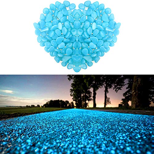 Preisvergleich Produktbild Wiewish 100er Leuchtsteine, Leuchtende Kieselsteine künstliche Dekostein Floureszierende Pebble für Aquarium, Garten, Gehweg, Dekoration.