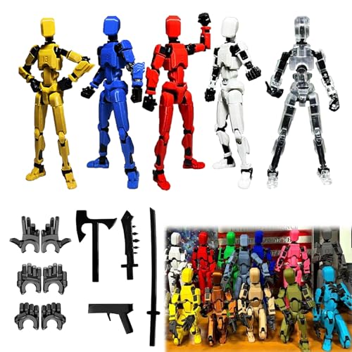 Image of Dumwick Titan 13 Action Figure,2026 New Lucky Robot 13 Action Figures,3D Printed Action Figure,Dummy Robot 13 Action Figures Desktop Decorations Game Gifts (5 pcs)
