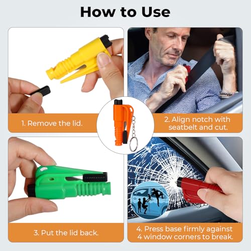 PIFOOG 12-Pack Keychain Escape Tool
