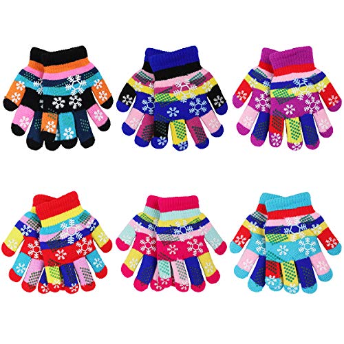 Falari Wholesale Kids Children Winter Knitted Magic Stretch Gloves School Gifts2
