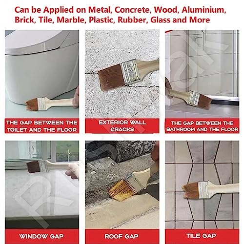 Image of Rushwak Crack Seal Agent 300gm with Brush Transparent Waterproof Roof Leakage Crack Seal Agent Roof Water Leakage Solution Water Proof Solution Transparent Solution Waterproofing for Pipe Wall Tiles