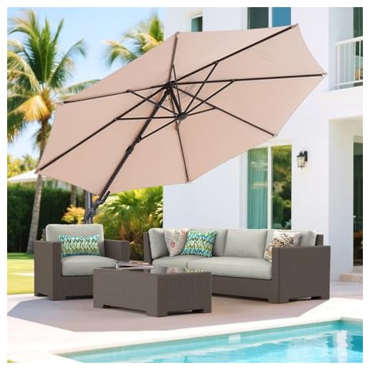 Best modern looking cantilever umbrella Versatile 11ft Cantilever Patio Umbrella