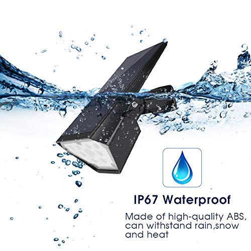 Biling Solar Spotlights Outdoor, 2-in-1 Solar Landscape Lights 12 LED Bulbs Solar Powered Lights IP67 Waterproof Adjustable Wall Light for Patio Pathway Yard Garden Driveway Pool - Warm White(4 Pack)