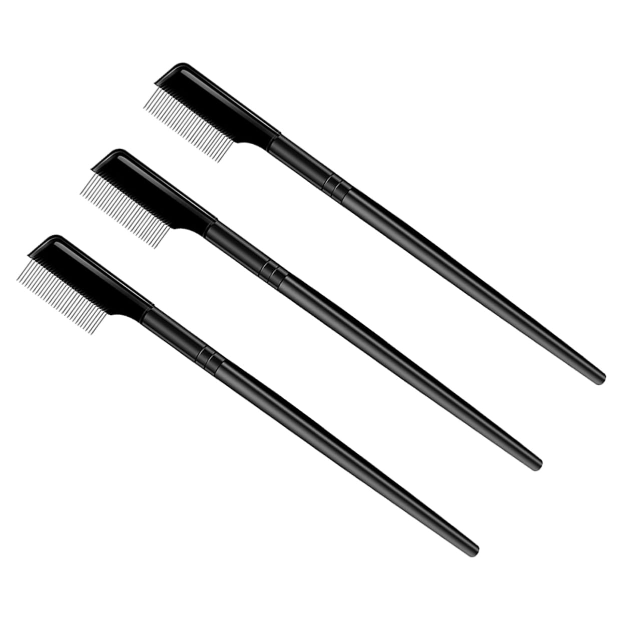 Mikinona Ergonomic Eyelash Comb for Women Folding Lash Brush Stainless Steel Lash Separator Case