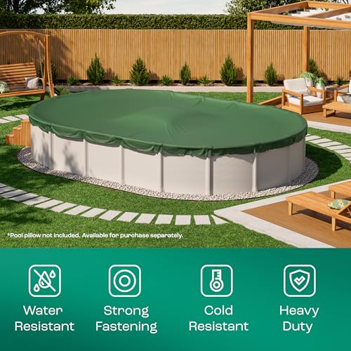 Yankee Emerald Series Oval Pool Cover 18x33 ft Durable Above Ground - Image 3