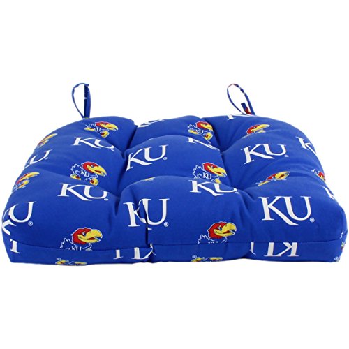 Image of College Covers Everything Comfy Kansas Jayhawks Indoor Outdoor Seat Cushion Patio D Cushion