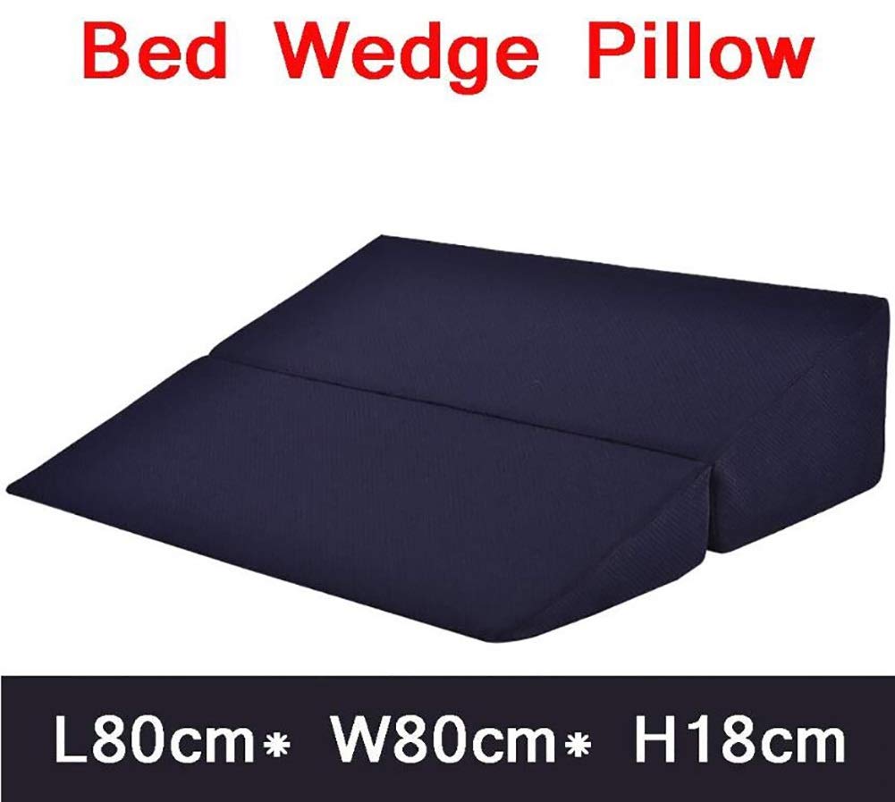 Verano Plegable Cama Cuña Almohada Gastroesófago Anti-Reflujo Antiácido Reflujo Estómago Almohada Embarazada Mujer Inclinada Colchón, (80cmX80cmX25cm)
