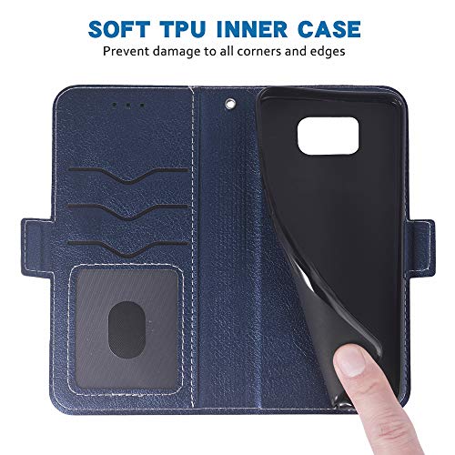Phone Case Forsamsung Galaxy S6 Edge Folio Flip Wallet Case,Pu Leather Credit Card Holder Slots Heavy Duty Full Body Protection Kickstand Hard Hybrid Protective Phone Cover S6Edge 6S 6 S 6Edge #TOP2