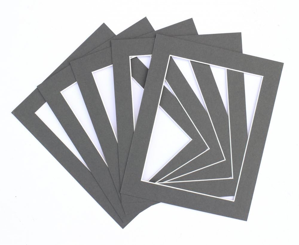 Frame Company Pack of 3 Grey Mounts 12x10 for 9x7 inch *Choice of Colours*