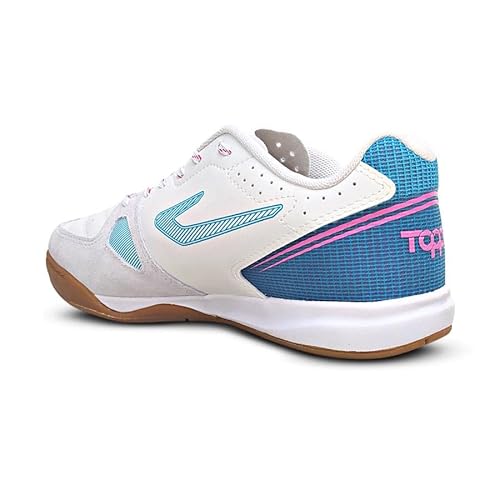 Chuteira Topper Dominator Td Iv - Futsal - Branco/azul - 39