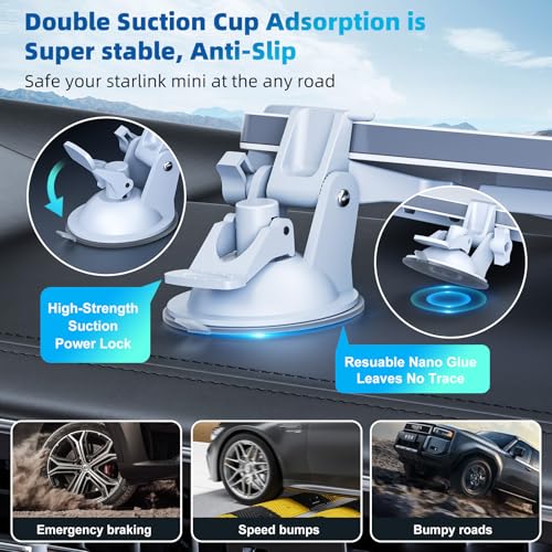 Image of FONKEN for Starlink Mini Car Mount for Dashboard, Starlink Mini Dash Mount