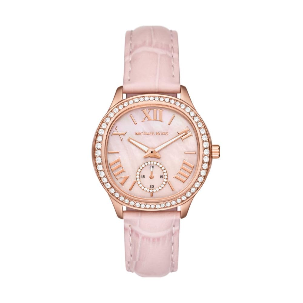 Michael Kors Leather Analog Pink Dial Womens Watch-Mk4820, Band Color-Pink (B0CZ92YV7G) Amazon Price History, Amazon Price Tracker