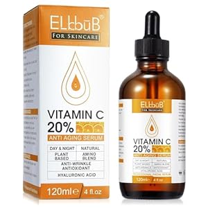 Premium 20% Vitamin C Serum For Face with Hyaluronic Acid, Retinol & Amino Acids – Boost Skin Collagen,Hydrate & Plump Skin, Anti Aging & Wrinkle Facial Serum (4 Fl Oz (Pack of 1))