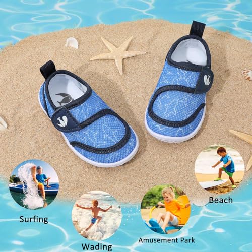 Image of FEETCITY Toddler Water Shoes Boys Girls Swim Shoes Quick Dry Kids Aqua Socks Barefoot for Beach Swimming Pool