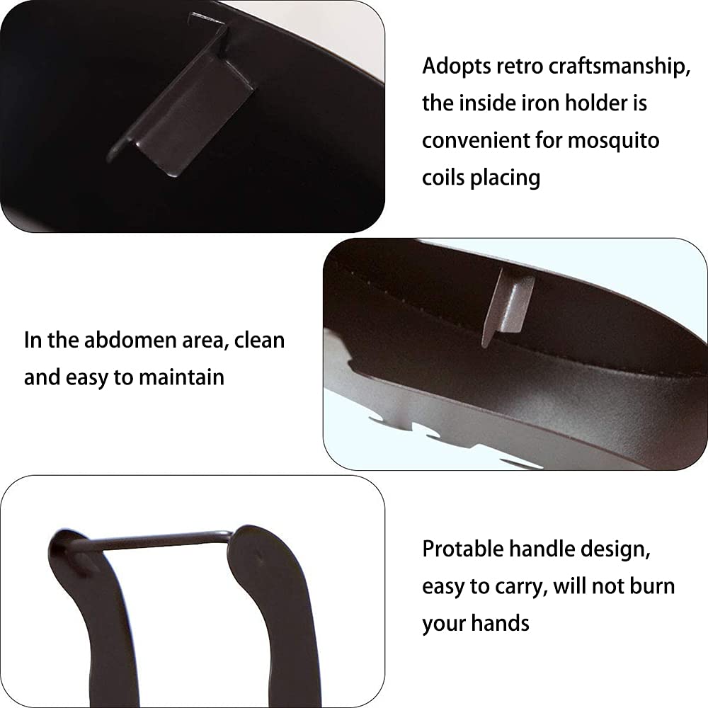 Supporto per Bobina di Zanzara, Innovativo Bruciatore di Incenso, Porta Spirali Antizanzare in Ferro, Forma di Gatto Decorazione per Scrivania, per Casa, Soggiorno, Patio, Esterno