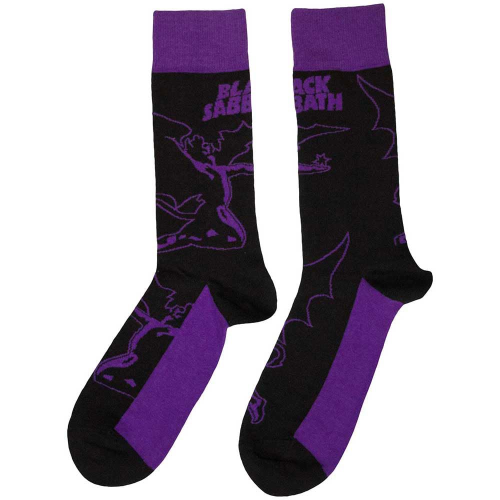 Paradiso Clothing Women's Black Sabbath Logo And Demon Ankle Socks