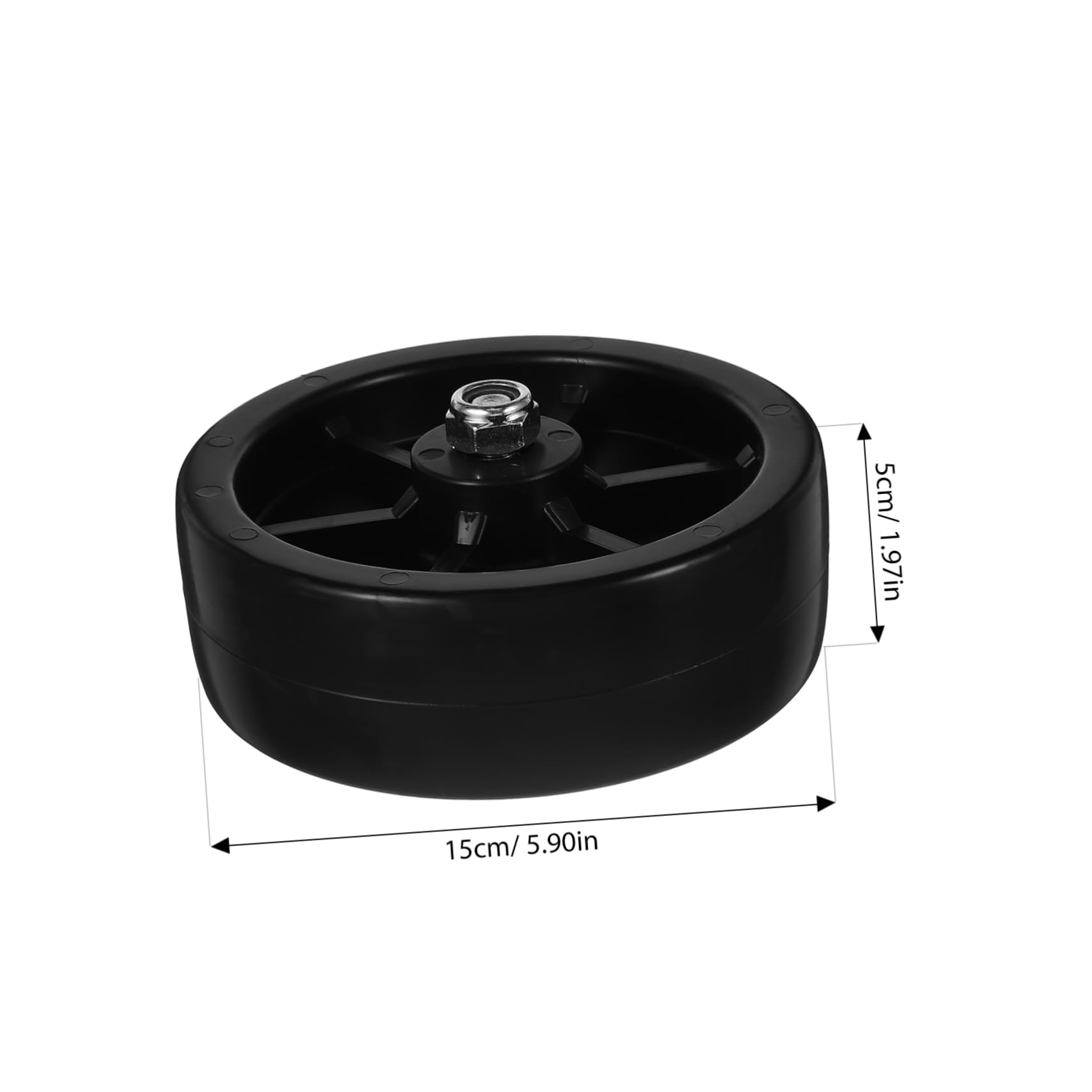 Alipis Boat Trailer Roller Plastic Yacht Roller Ribbed Design Assembly Kit 6 Inches