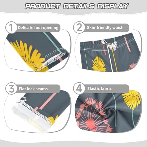 Toddler Girls Leggings Printed Yoga Pants Leggings Dandelions for Kids3