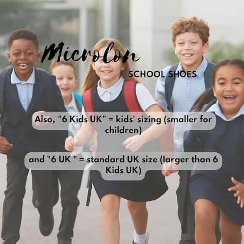 Image of Microlon Unisex School Uniform Shoes - Black and White