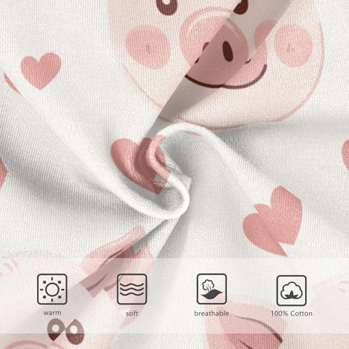 Wusikd Cute Pig Face Boys' Underwear Cotton Pink Boys Briefs Soft Toddler Underwear 2T3