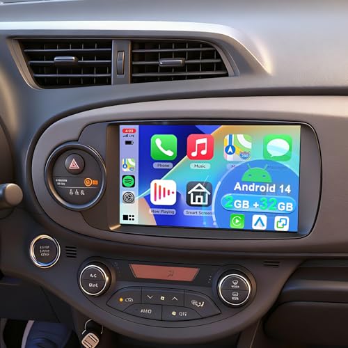 [Supporta CarPlay e Android Auto] L'autoradio è compatibile con Carplay wireless cablato e Android Auto wireless, consentendo un controllo superiore dell'assistenza vocale e semplificando l'accesso alle funzioni del telefono. Puoi usare la voce per controllare, effettuare chiamate, inviare e ricevere messaggi e ascoltare musica tutto in un certo modo.