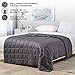 YnM Weighted Blanket, Heavy 100 Percent Oeko-Tex Certified Material with Premium Glass Beads (Dark Grey, 60''x80'' 20lbs), Suit for One Person(~190lb) Use on Queen/King Bed