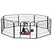 Pet Puppy Playpen Dog Fence Exercise Pen Metal Heavy Duty Indoor Outdoor 8 Panels Animal Playpens for Dogs with Door,24