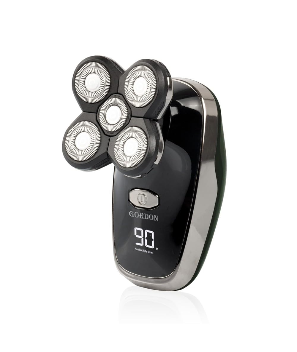 Rasoio elettrico per testa Gordon Head Shaver Pro, 5 modalità, Nero | 5 Modalità, Batteria Ricaricabile agli Ioni di Litio