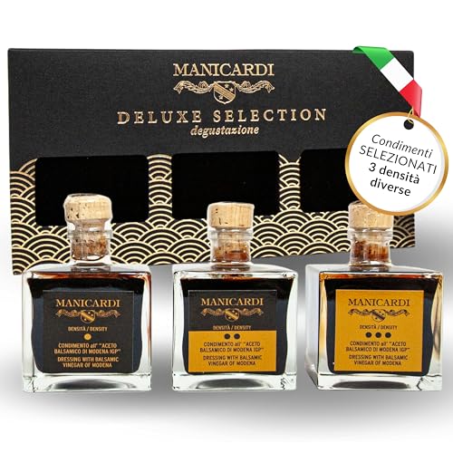 Il regalo perfetto per occasioni speciali: Il nostro set di tre aceti selezionati è confezionato in una confezione raffinata per un'esperienza di regalo unica. Realizzato con ingredienti di qualità superiore, rappresenta una scelta ideale per le tue occasioni speciali.