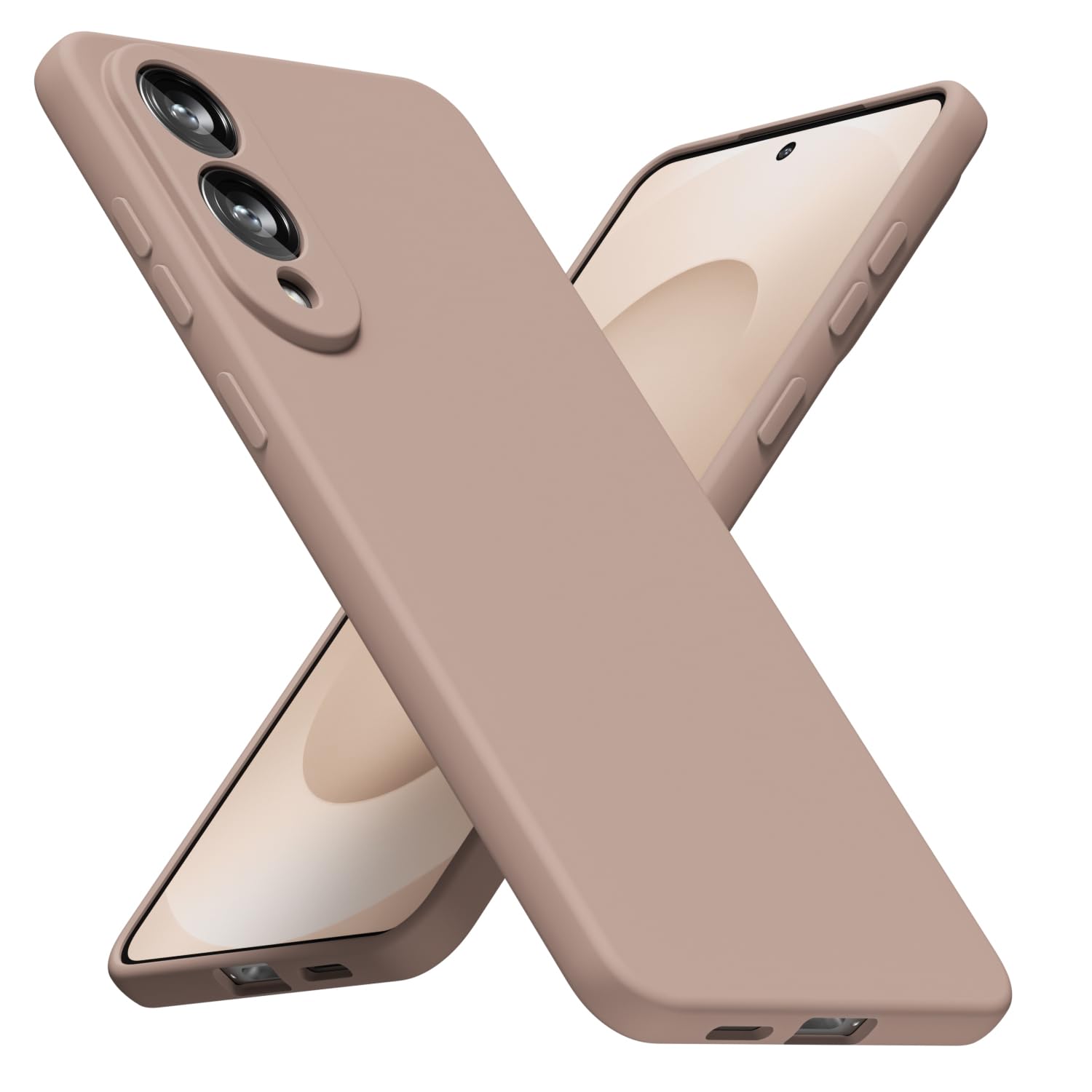 LoeoeL for Samsung Galaxy S25 Edge Phone Case Silicone, Minimalist Ultra Thin Soft Rubber Gel Solid Color Matte TPU Cute Case for Women Men, Girly