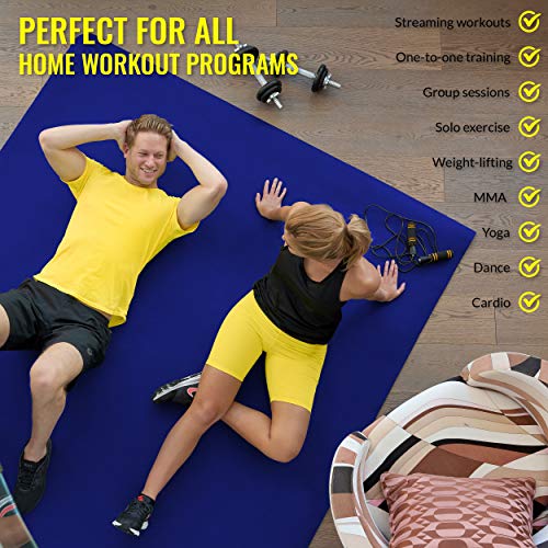 image for AG ACTIVEGEAR Exercise Mat | Large Workout Mat for Home | Durable Home