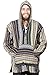 Sunshine Joy Woven Baja Style Pullover Hoodie Hooded Jacket Earth Stripe (x_l)
