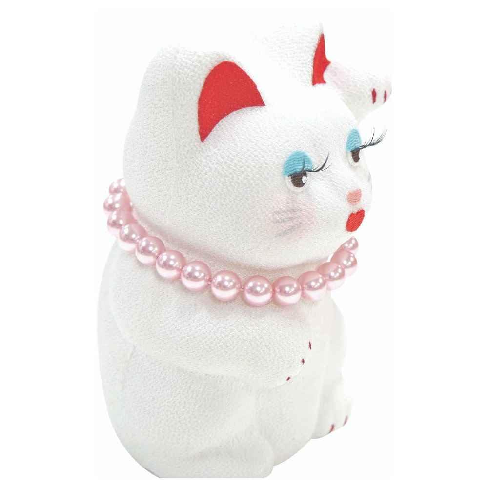 Amazon.co.jp: 招き猫 置物 小さい つけまつげ お化粧/まつげのニャン