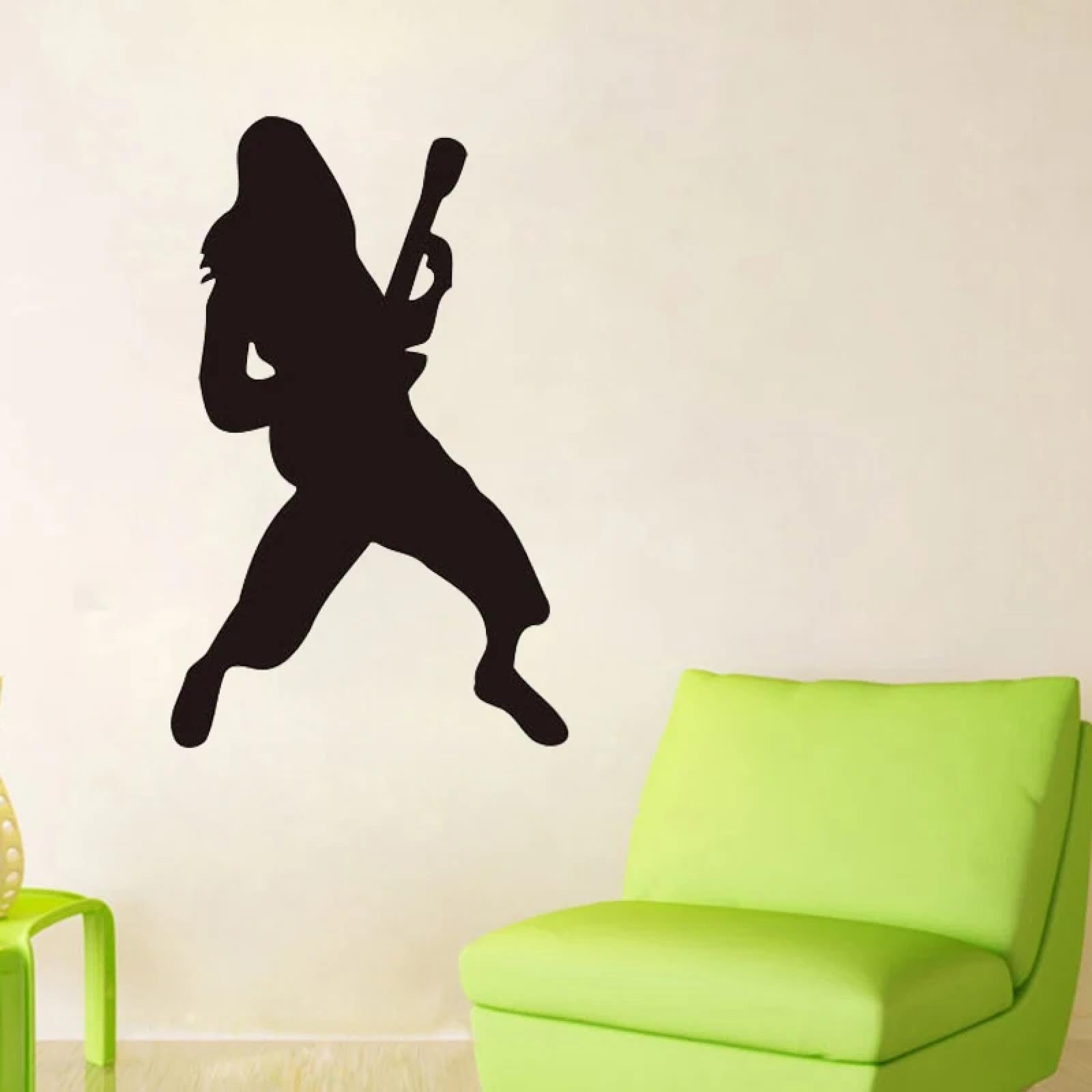 Zealplant Black /Guitarist Rock Band Music Wall Sticker Home Decor Children's Room Decor Art Mural Wallpaper