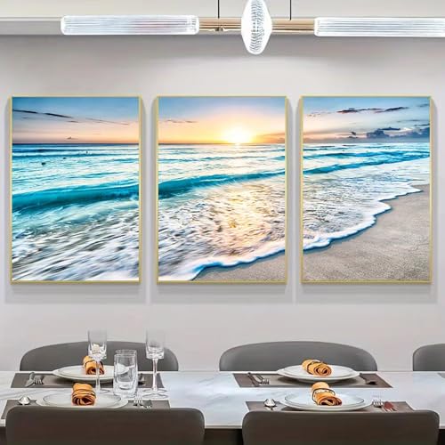 Peinture sur toile moderne 3 pièces pour habiller un mur vide